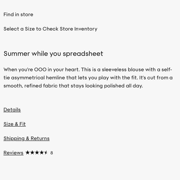 Aritzia Babaton Pale Blue Hopkins Sleeveless Tie Blouse Size Small - Picture 4 of 12